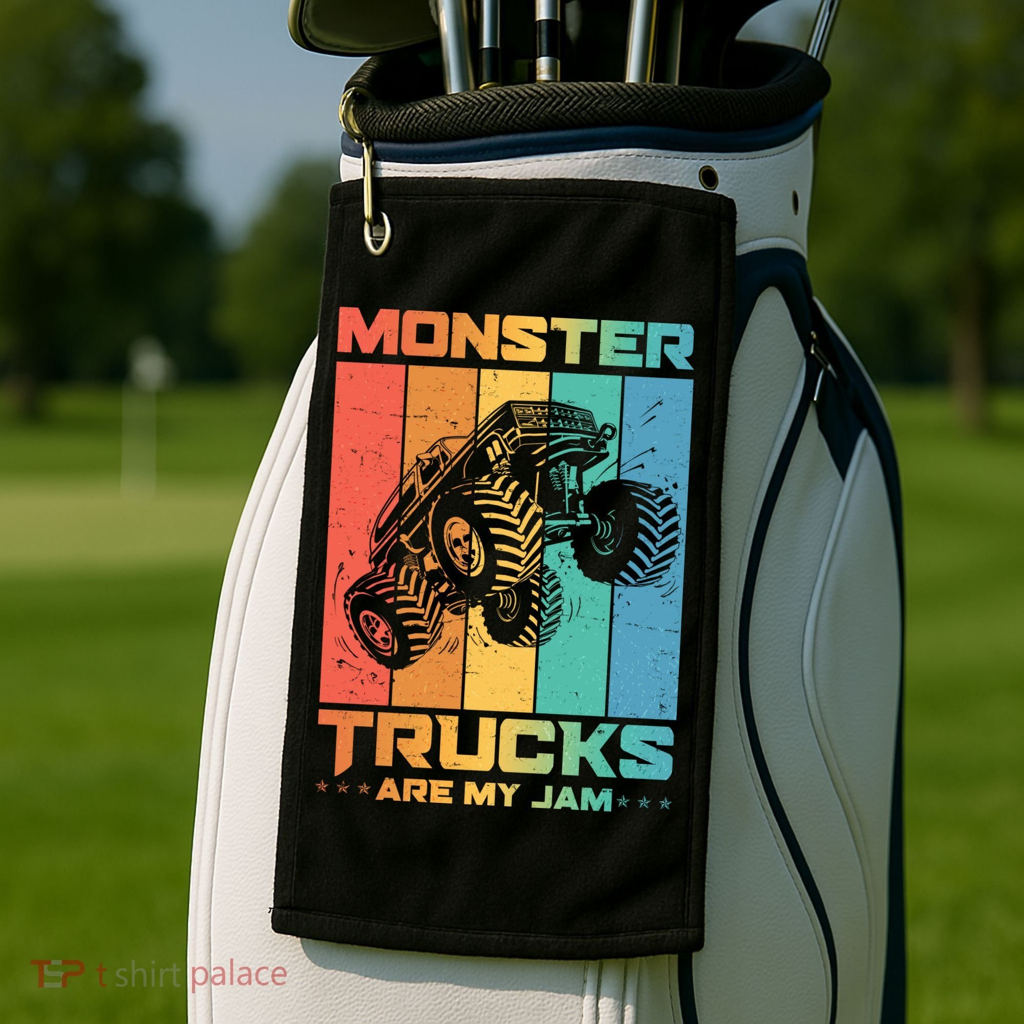 Cool Monster Trucks Are My Jam Golf Towel