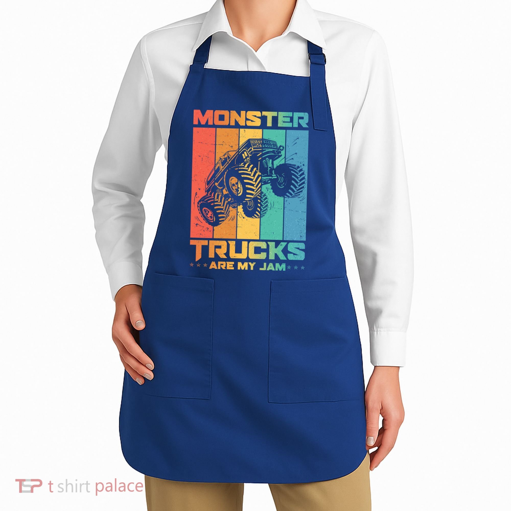 Cool Monster Trucks Are My Jam Apron