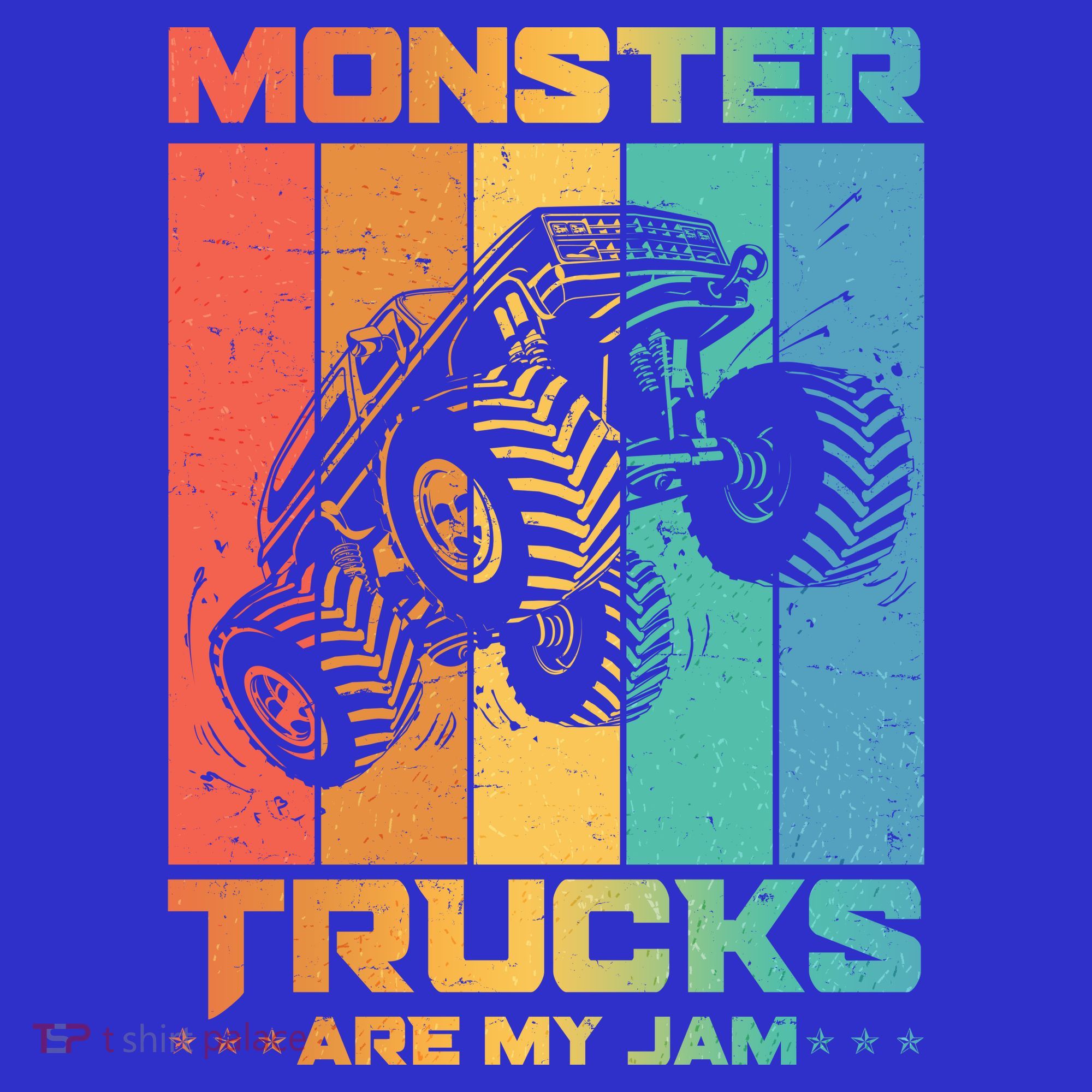 Cool Monster Trucks Are My Jam Baby Bodysuit