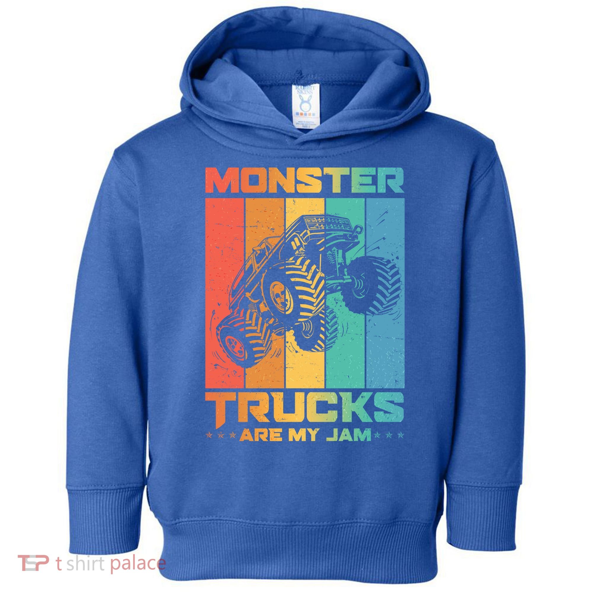Cool Monster Trucks Are My Jam Toddler Hoodie