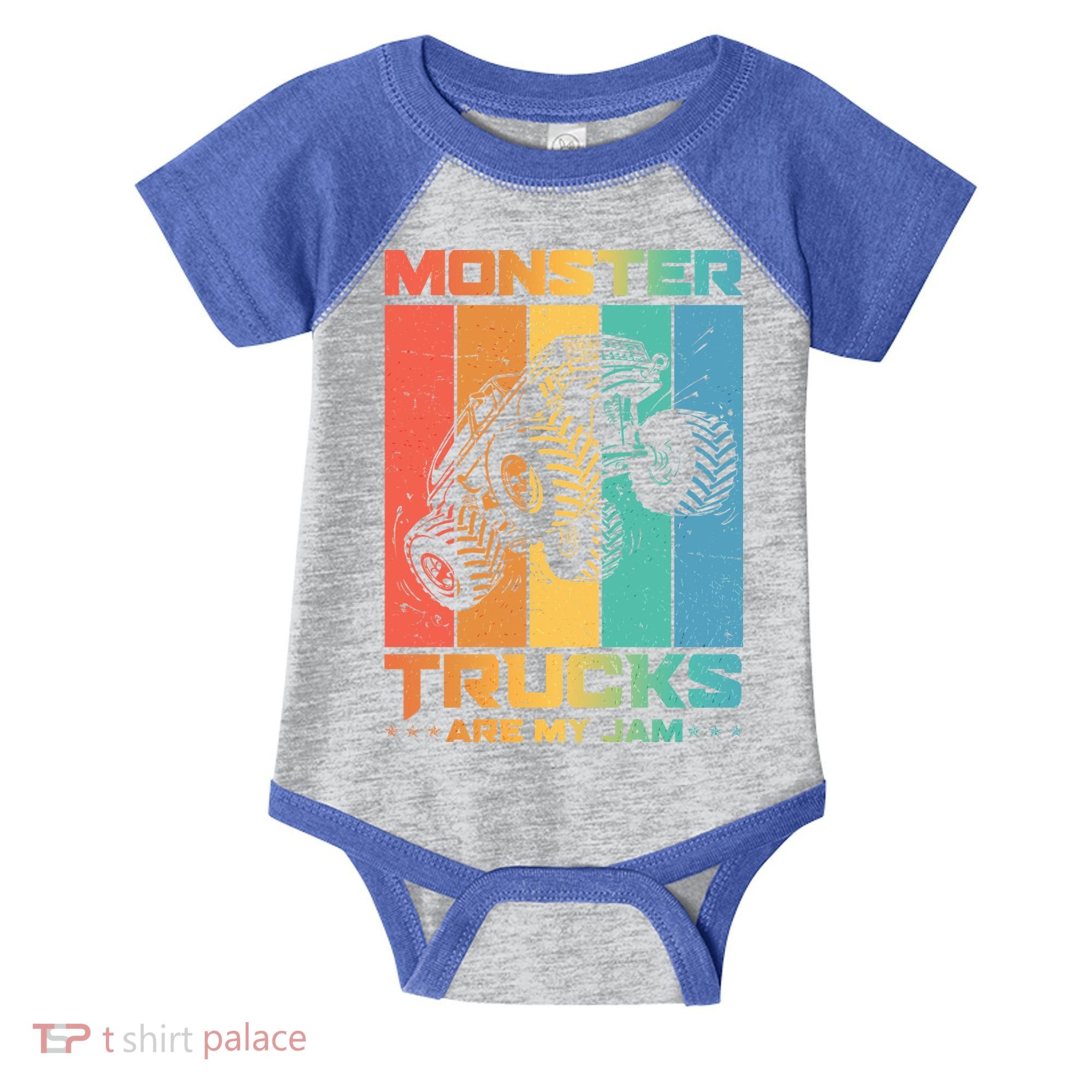 Cool Monster Trucks Are My Jam Infant Baby Jersey Bodysuit