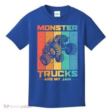 Cool Monster Trucks Are My Jam Kids T-Shirt
