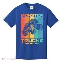 Cool Monster Trucks Are My Jam Kids T-Shirt thumb 0