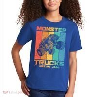 Cool Monster Trucks Are My Jam Kids T-Shirt thumb 2