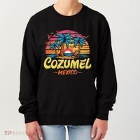Cozumel Mexico Tropical Sunset Beach Souvenir Vacation Women's Sweatshirt thumb 0
