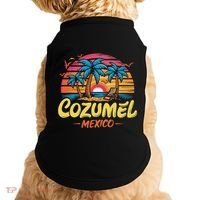 Cozumel Mexico Tropical Sunset Beach Souvenir Vacation Doggie Tank thumb 0