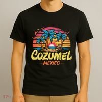 Cozumel Mexico Tropical Sunset Beach Souvenir Vacation T-Shirt thumb 3