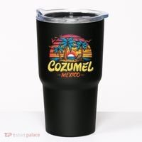 Cozumel Mexico Tropical Sunset Beach Souvenir Vacation Tumbler thumb 0