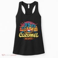 Cozumel Mexico Tropical Sunset Beach Souvenir Vacation Women's Tank Top thumb 0