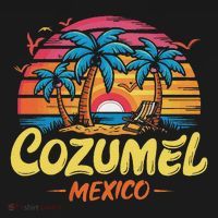 Cozumel Mexico Tropical Sunset Beach Souvenir Vacation Women's Tank Top thumb 5