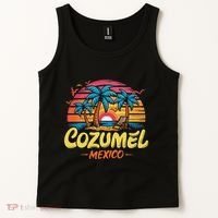 Cozumel Mexico Tropical Sunset Beach Souvenir Vacation Tank Top thumb 2