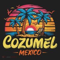 Cozumel Mexico Tropical Sunset Beach Souvenir Vacation Golf Towel thumb 3