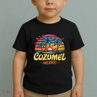 Cozumel Mexico Tropical Sunset Beach Souvenir Vacation Toddler T-Shirt thumb 2