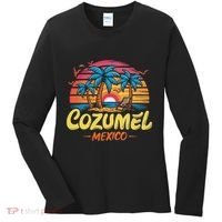 Cozumel Mexico Tropical Sunset Beach Souvenir Vacation Women's Long Sleeve Shirt thumb 0