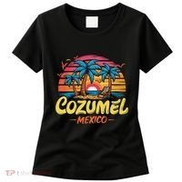 Cozumel Mexico Tropical Sunset Beach Souvenir Vacation Women's T-Shirt thumb 0