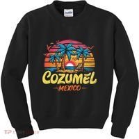 Cozumel Mexico Tropical Sunset Beach Souvenir Vacation Kids Sweatshirt thumb 0