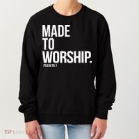 Christian Made To Worship Psalm 951 Faith Based Women's Sweatshirt thumb 0