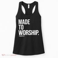 Christian Made To Worship Psalm 951 Faith Based Women's Tank Top thumb 0