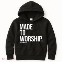 Christian Made To Worship Psalm 951 Faith Based Kids Hoodie thumb 0