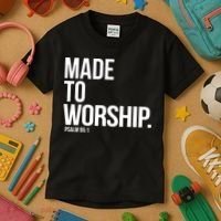 Christian Made To Worship Psalm 951 Faith Based Kids T-Shirt thumb 3
