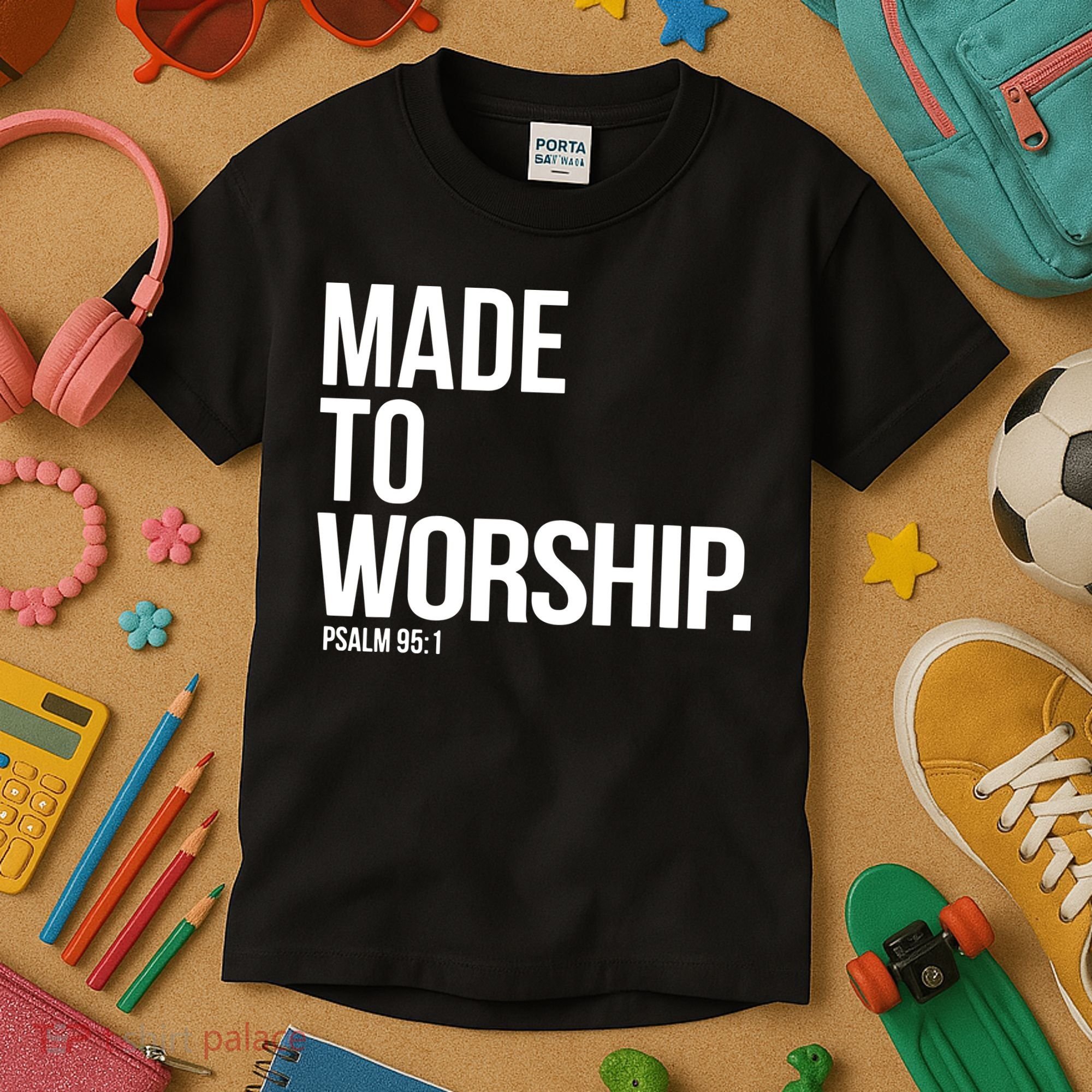 Christian Made To Worship Psalm 951 Faith Based Kids T-Shirt