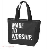 Christian Made To Worship Psalm 951 Faith Based Tote Bag thumb 3