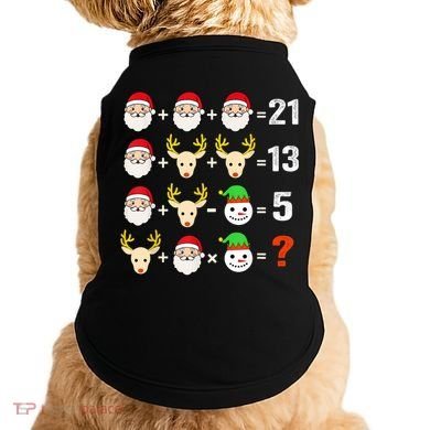 Christmas Math Teacher Funny Christmas Doggie Tank