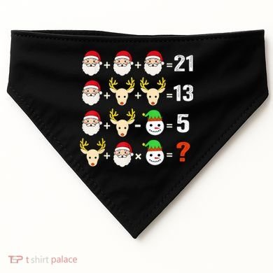 Christmas Math Teacher Funny Christmas USA-Made Doggie Bandana