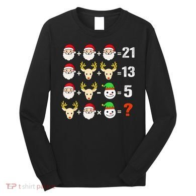 Christmas Math Teacher Funny Christmas Long Sleeve Shirt