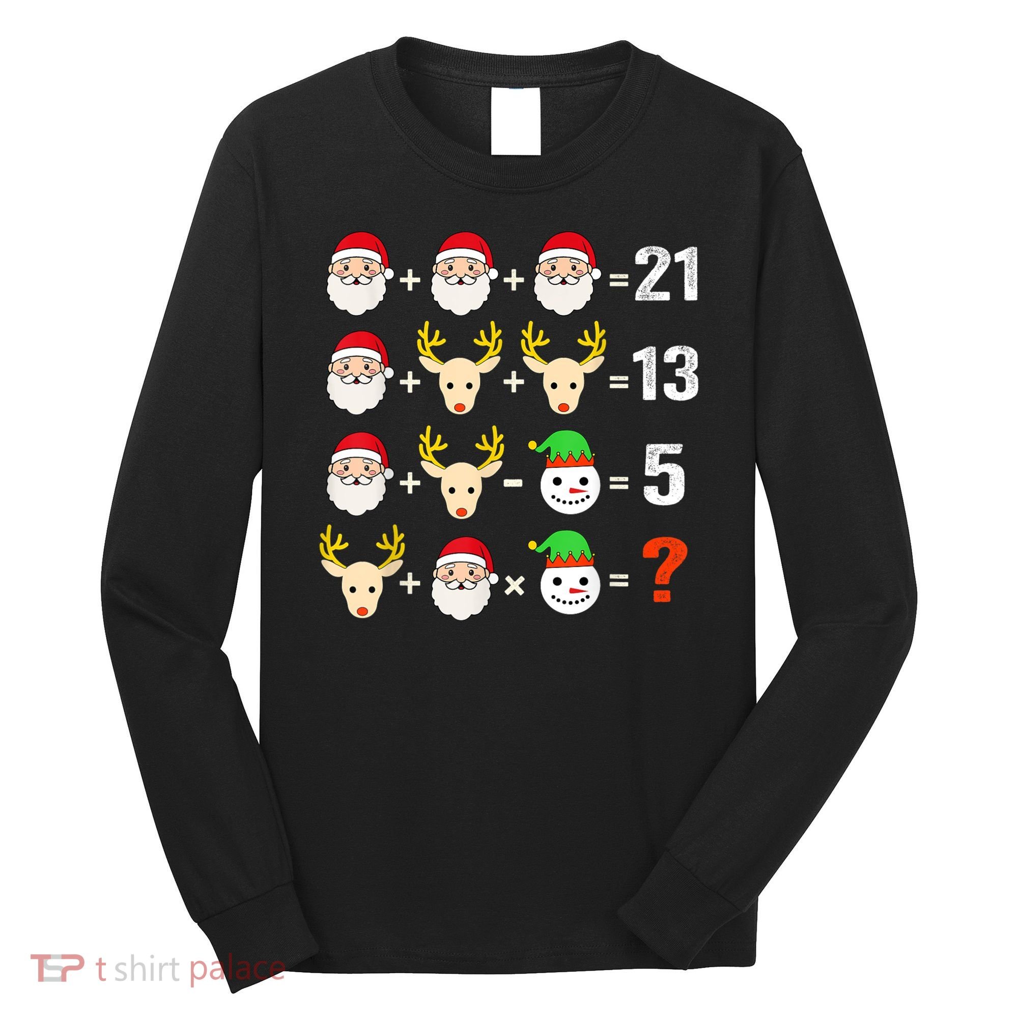 Christmas Math Teacher Funny Christmas Long Sleeve Shirt