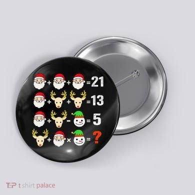 Christmas Math Teacher Funny Christmas Button