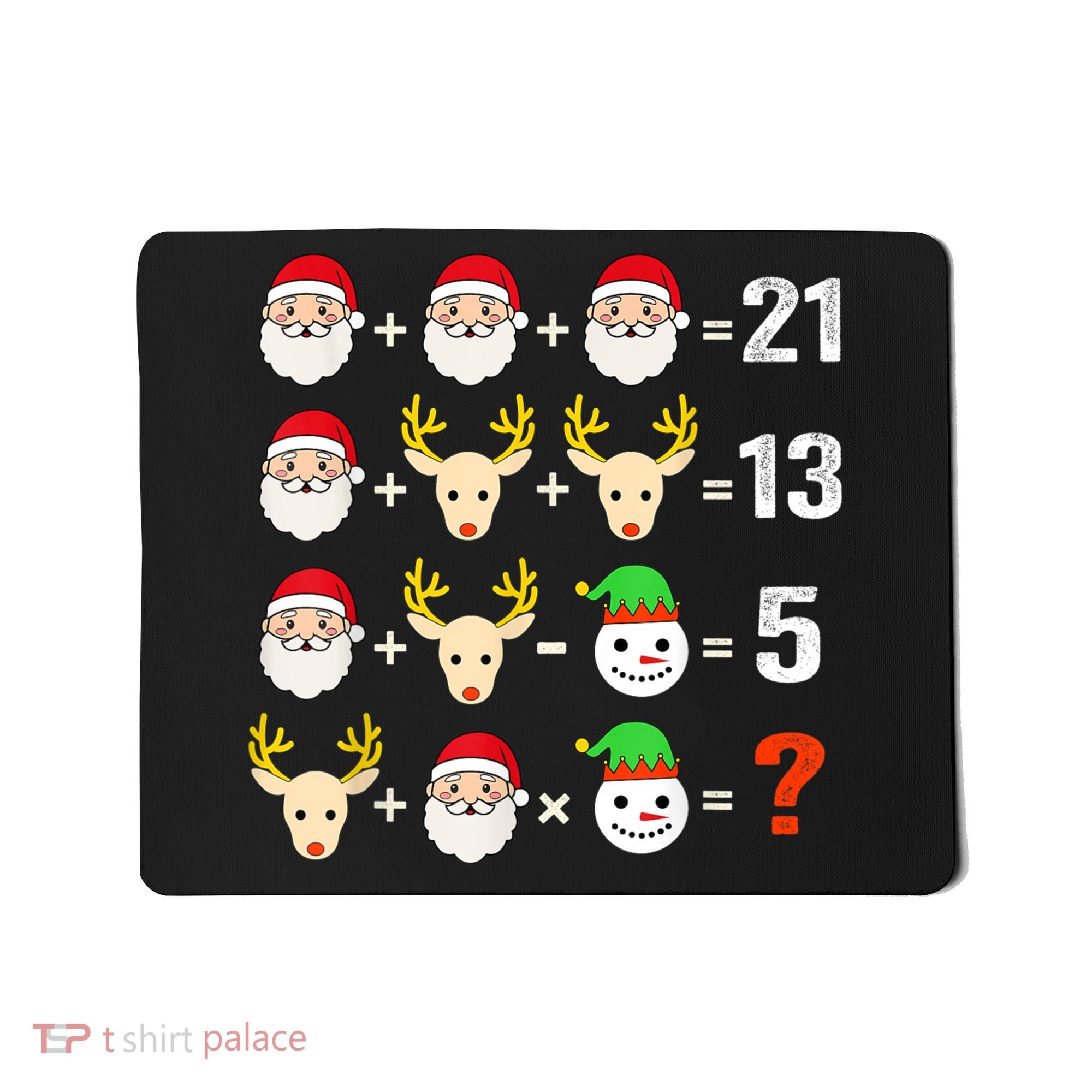 Christmas Math Teacher Funny Christmas Mousepad