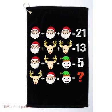 Christmas Math Teacher Funny Christmas Golf Towel