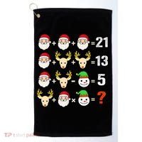 Christmas Math Teacher Funny Christmas Golf Towel thumb 0