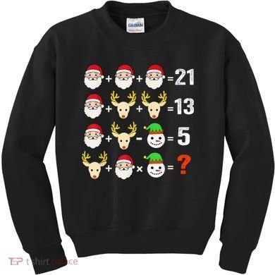 Christmas Math Teacher Funny Christmas Kids Sweatshirt