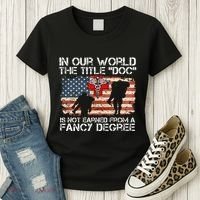 Combat Medic Title Doc Is Not Earned From A Fancy Degree Women's T-Shirt thumb 3