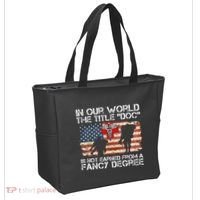 Combat Medic Title Doc Is Not Earned From A Fancy Degree Tote Bag thumb 2
