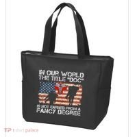 Combat Medic Title Doc Is Not Earned From A Fancy Degree Tote Bag thumb 3