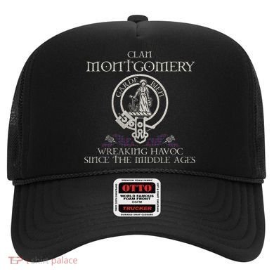 Clan Montgomery Tartan Crest Thistle Vintage Hat
