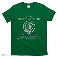 Clan Montgomery Tartan Crest Thistle Vintage T-Shirt thumb 0