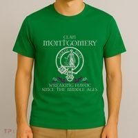 Clan Montgomery Tartan Crest Thistle Vintage T-Shirt thumb 3