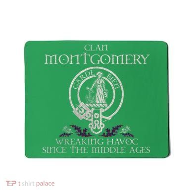 Clan Montgomery Tartan Crest Thistle Vintage Mousepad