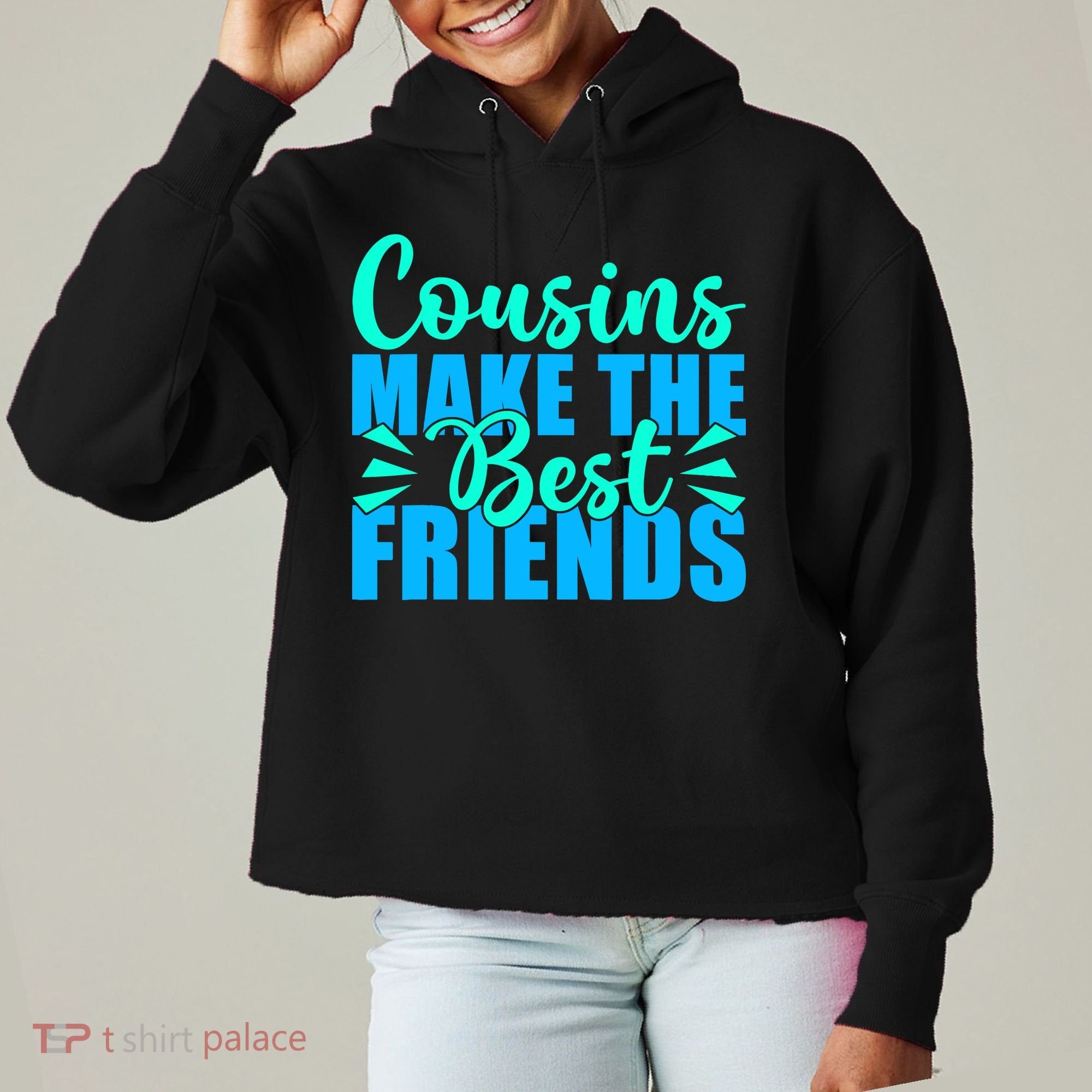 Cousins Make The Best Friends Cousin Ladies Heavyweight Boxy Pullover Hoodie