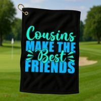 Cousins Make The Best Friends Cousin Golf Towel thumb 1