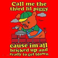 Call Me The Third Lil Piggy Cause IM All Bricked Up Santa Hat thumb 1