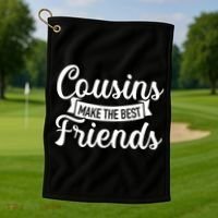 Cousins Make The Best Friends Meaningful Gift Golf Towel thumb 1