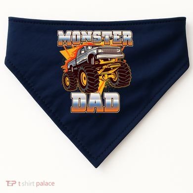 Cool Monster Truck Dad USA-Made Doggie Bandana