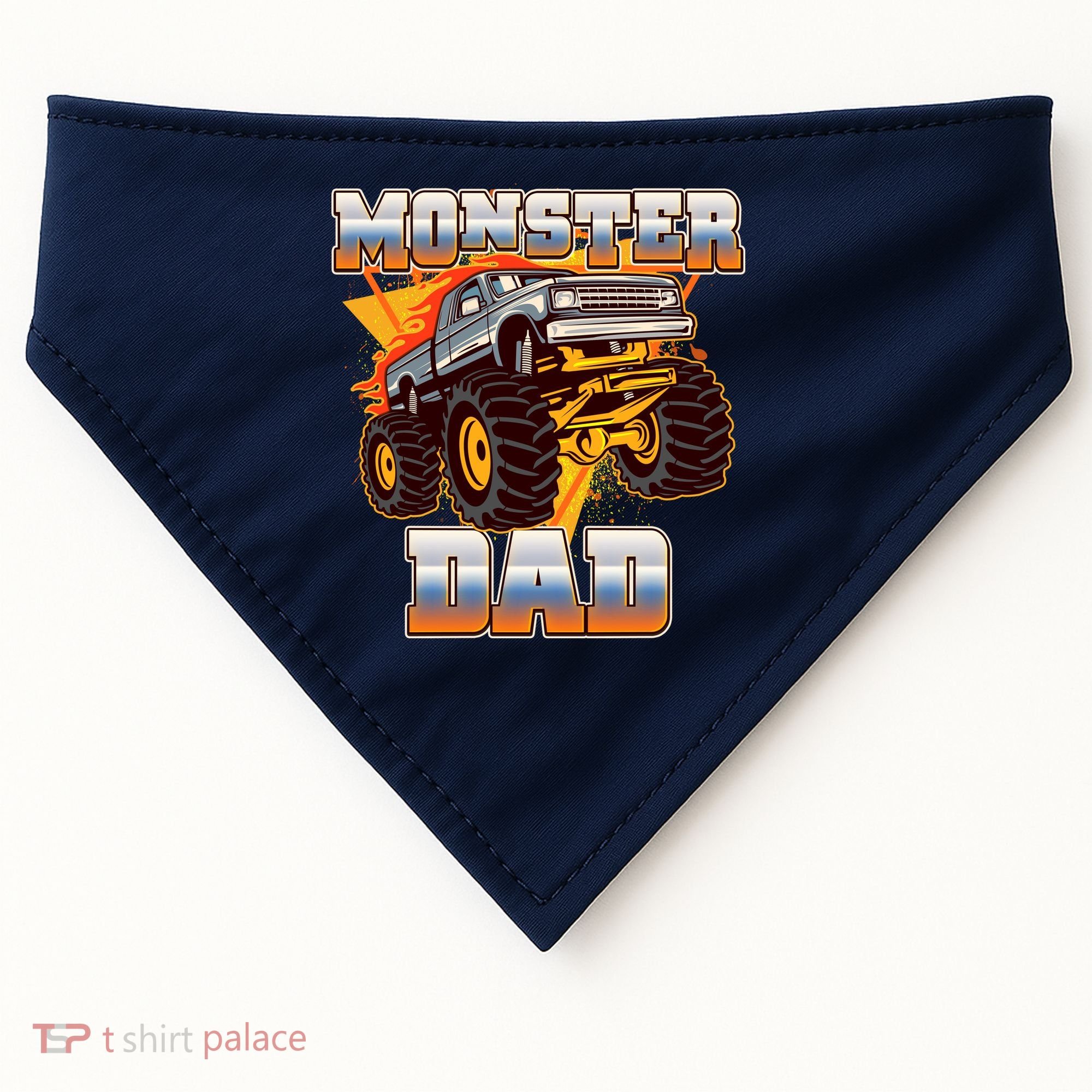 Cool Monster Truck Dad USA-Made Doggie Bandana