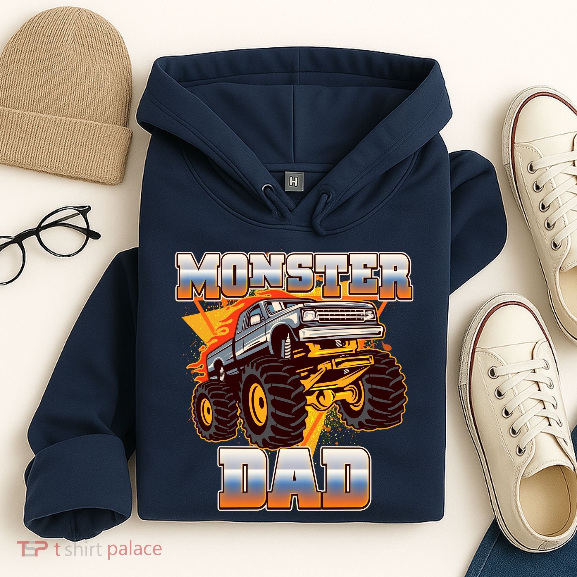 Cool Monster Truck Dad Hoodie