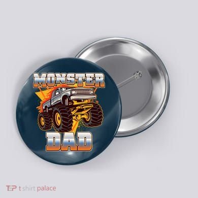 Cool Monster Truck Dad Button
